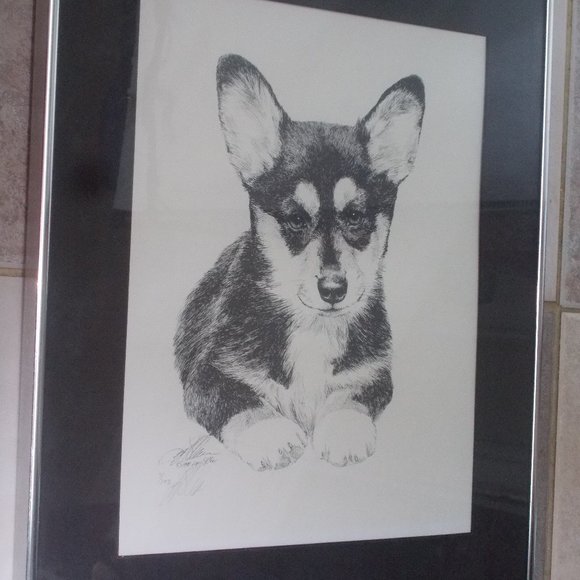 Vintage art 1991, 7/250 signed matted & framed approximately18.5"x15.5" - Picture 2 of 6